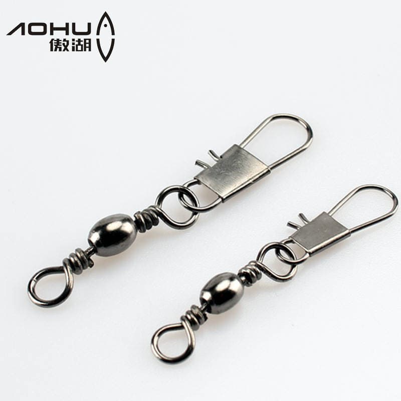 Aohu Supplies Bulk Fishing Tackle Connectors, Fishing Snap Swivels, American-Style Swivels, Figure-Eight Rings 2