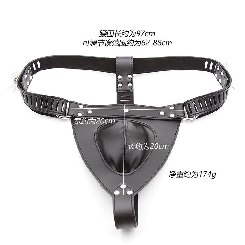Amazon SM sex toys wholesale men's leather with lock chastity pants adult sex game conditioning supplies on behalf of hair 4