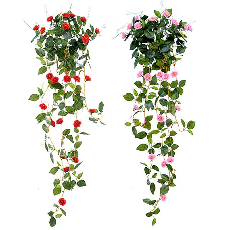 Korean Rose Wall Hanging Basket Simulation Fake Flower Wedding Home Decoration Fake Flower Wall Art Decoration Hanging Simulation Flower 5