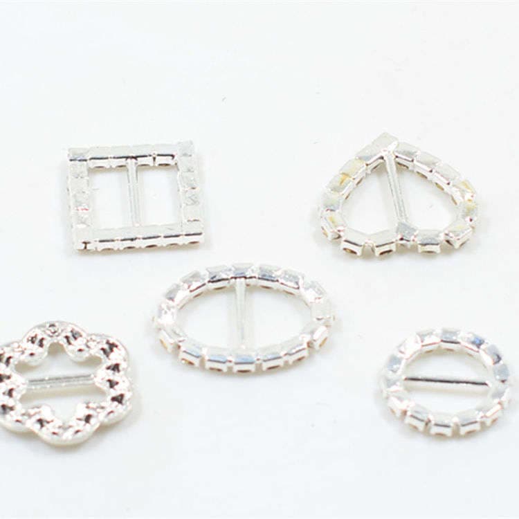 Special offer square plum blossom love bar inlaid rhinestone plate alloy tray crystal buckle hair accessories material 2