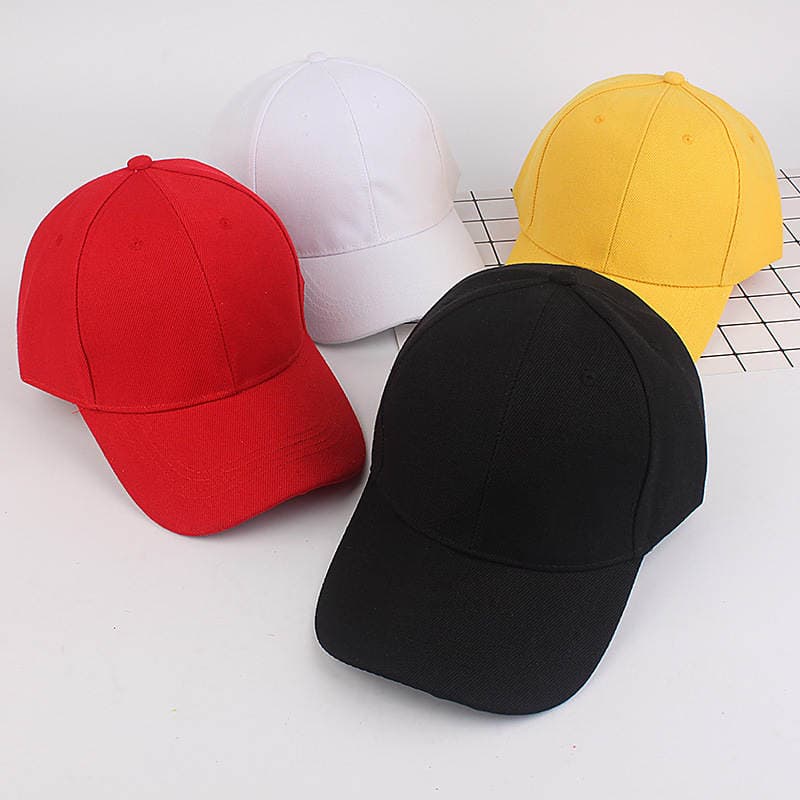 South Korea men and women couple light board no word baseball cap solid color sports collective class cap custom embroidered peaked cap travel 1