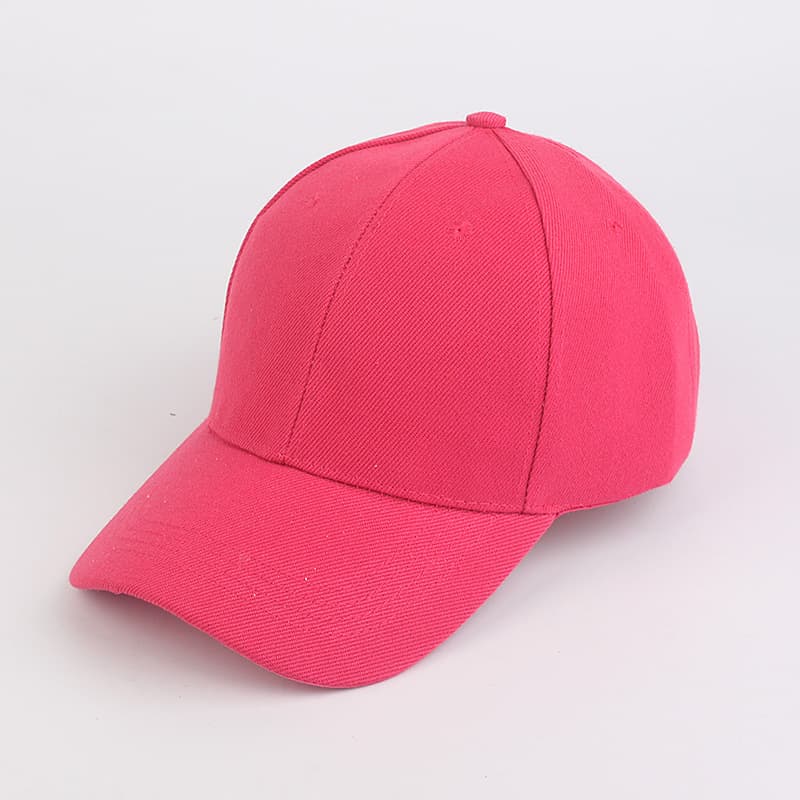 Light board baseball cap -- rose Red
