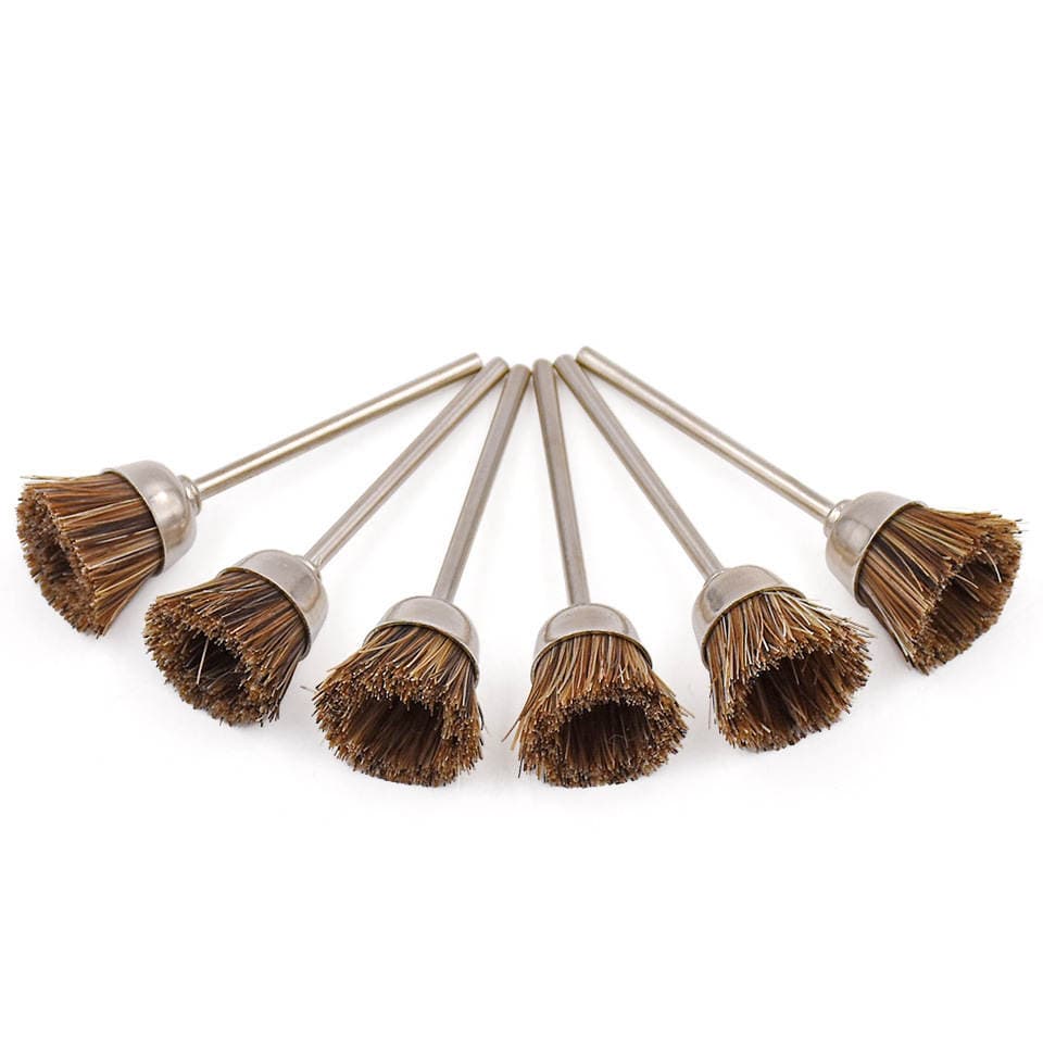 Wholesale Cleaning Tools Wrapped Pig Bristle Brush Jade Amber Play Polishing Brush Wool Mini Brush Head Electric Grinding Brush 3
