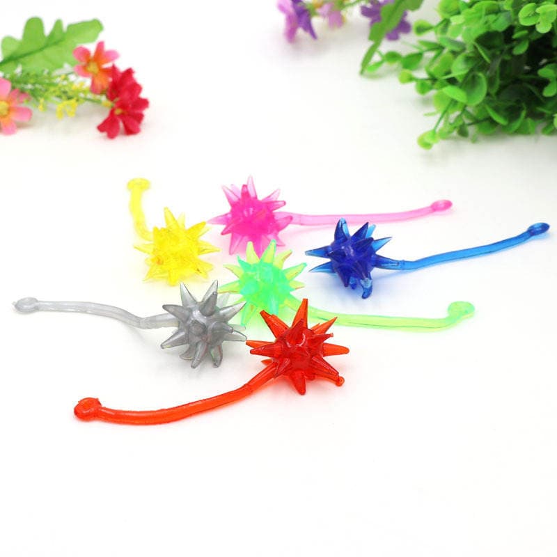 Nostalgic Children's Fun Toy Sticky Meteor Hammer Soft Rubber Slap Ball Retractable Elastic Sticky Hammer Stress Relief Gadget 3