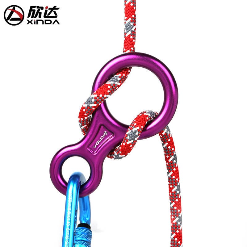 Xinda Outdoor 8-ring Descender Rock Climbing 8-ring Descender Protector Descender Cable Descender Equipment 4