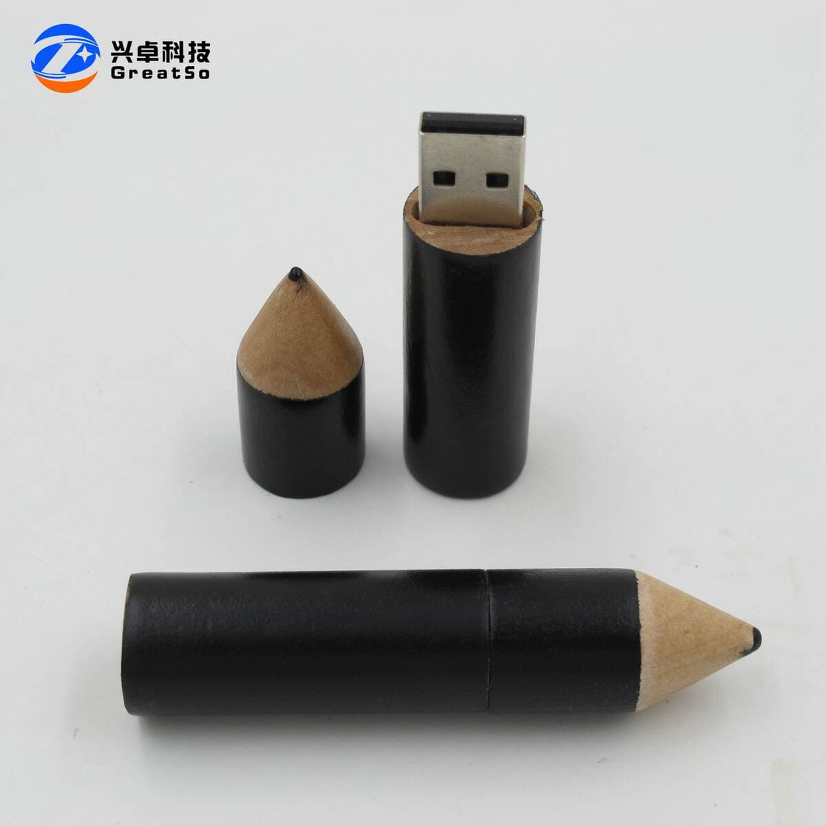 Taxta USB Flash Sürücü, Mini Qələm Dizaynı, Fərdiləşdirilə bilən 1