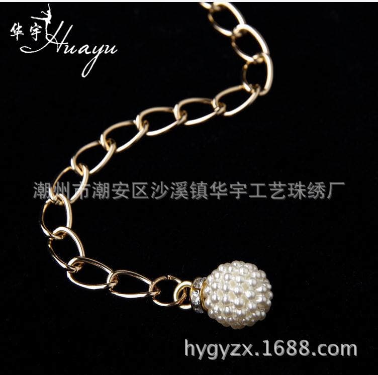 2024 Spring and Summer New Belly Dance White Beaded Waist Chain Waist Indian Dance Square Dance Light Performance 2