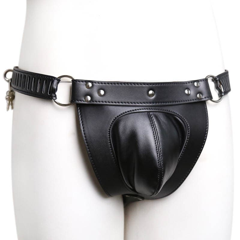 Amazon SM sex toys wholesale men's leather with lock chastity pants adult sex game conditioning supplies on behalf of hair 3