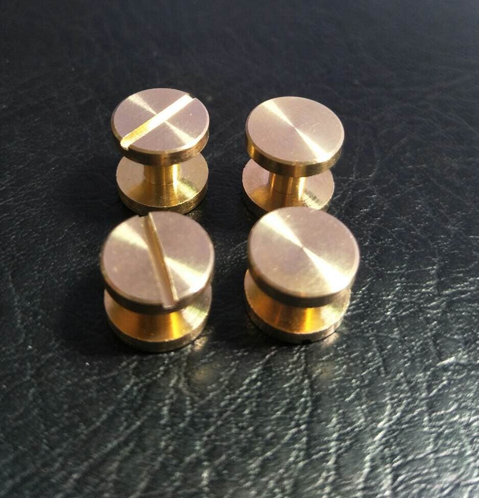 Leather keychain brass nail hardware accessories pure copper nail belt accessories pure copper rivet 3