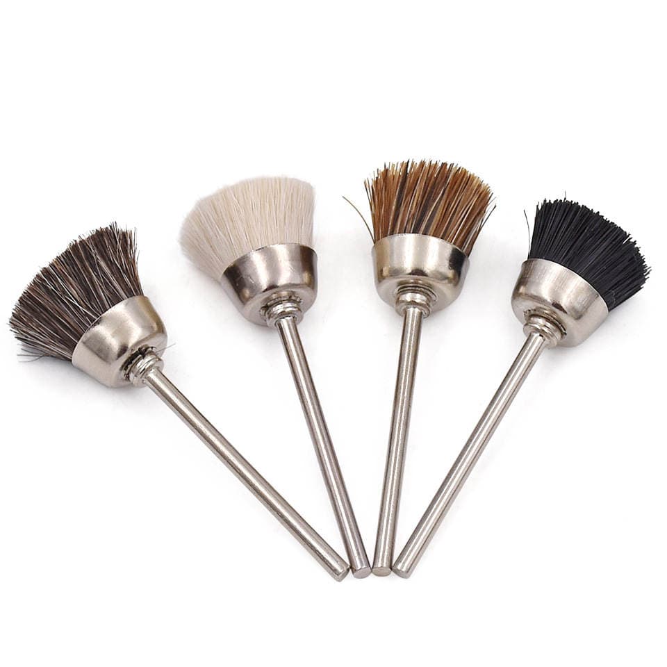 Wholesale Cleaning Tools Wrapped Pig Bristle Brush Jade Amber Play Polishing Brush Wool Mini Brush Head Electric Grinding Brush 5