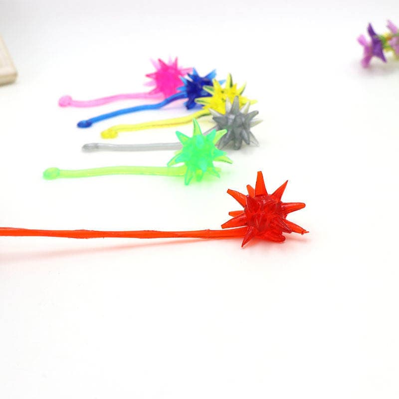 Nostalgic Children's Fun Toy Sticky Meteor Hammer Soft Rubber Slap Ball Retractable Elastic Sticky Hammer Stress Relief Gadget 1