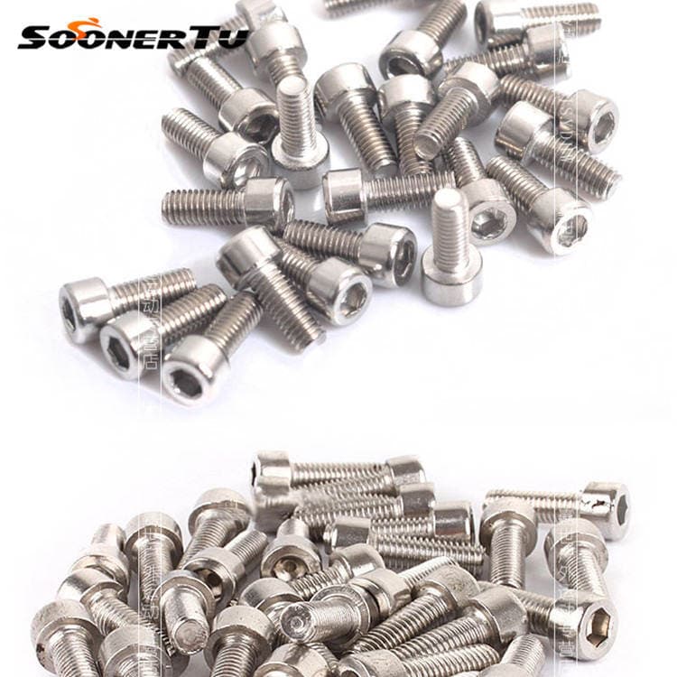 Bicycle accessories stainless steel kettle rack hexagon screw shelf screws M5 * 12MM stainless steel durable 3