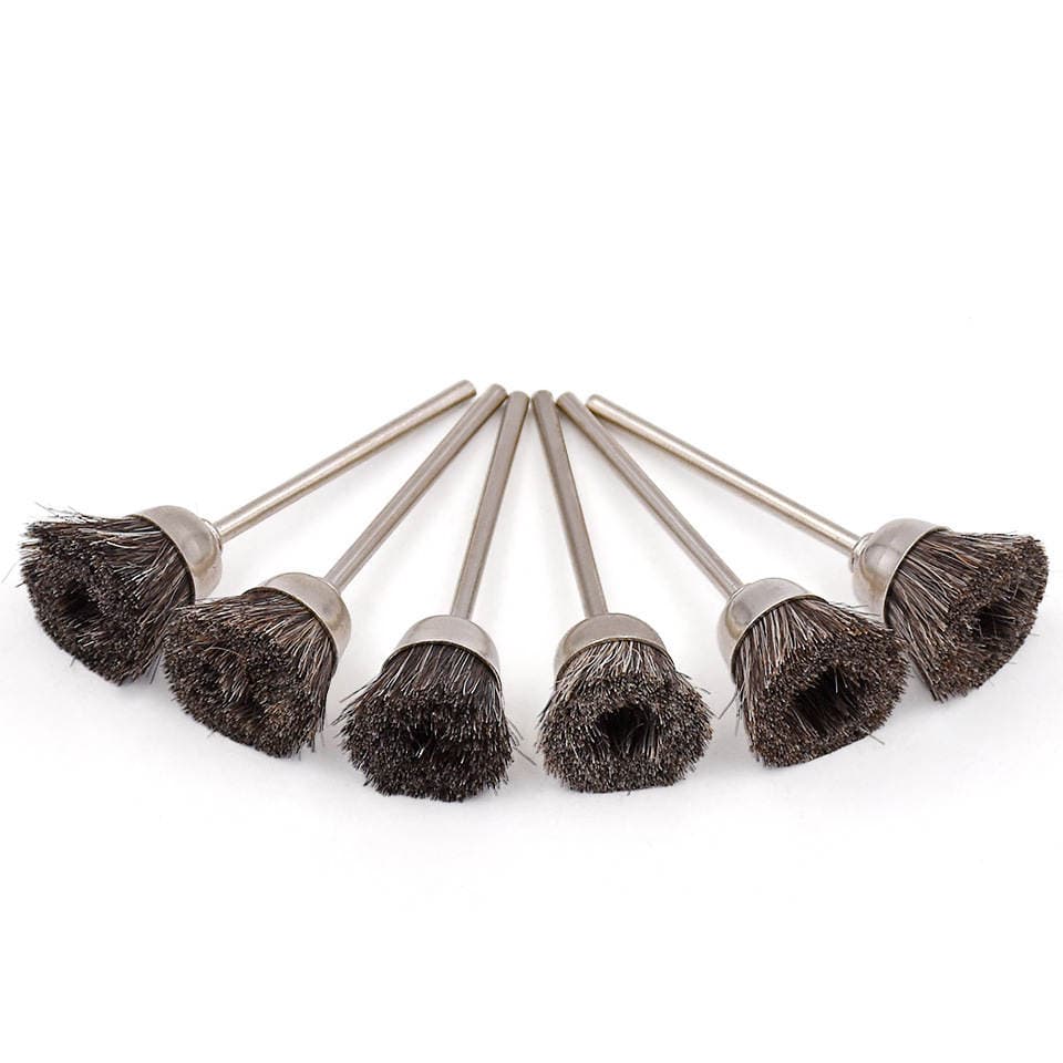 Wholesale Cleaning Tools Wrapped Pig Bristle Brush Jade Amber Play Polishing Brush Wool Mini Brush Head Electric Grinding Brush 4
