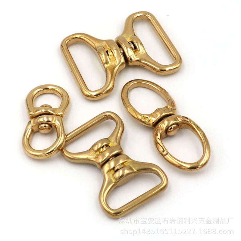 Pure brass eight-character ring square bottom 360-degree rotation 8-character ring direction rotation ring leather accessories wholesale 5