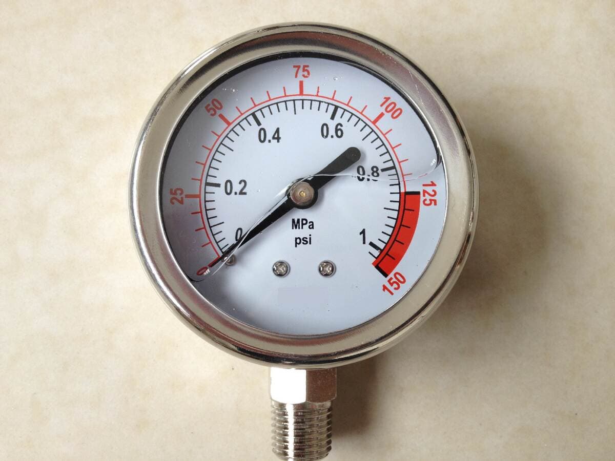 Pipeline installation water treatment equipment pure water equipment oil-filled shock-resistant vertical radial pressure gauge 1