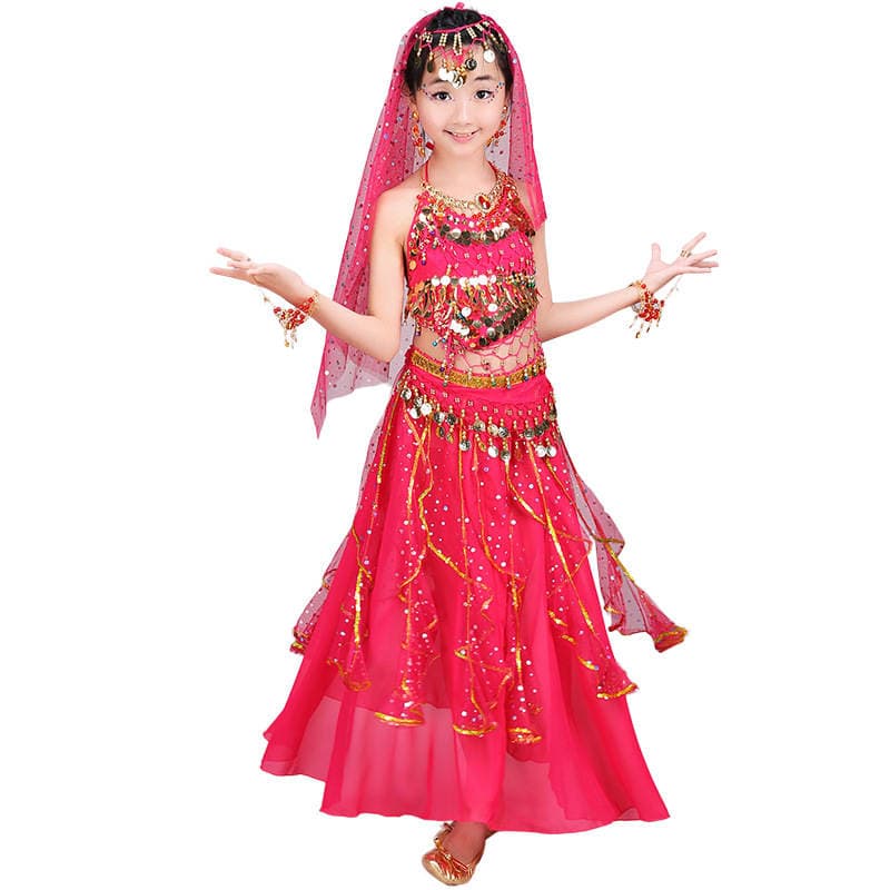 Huayu Dance Costumes Kindergarten Performance Set Children's Belly Dance Indian Dance Performance Role Play Ethnic Style 5