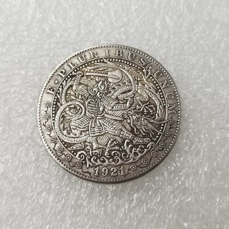 Samurai Wanderer Silver Plated Coin Morgan Coin Replica Commemorative Coin Foreign Coin Coin #761 1