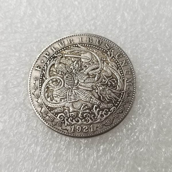 Samurai Wanderer Silver Plated Coin Morgan Coin Replica Commemorative Coin Foreign Coin Coin #761