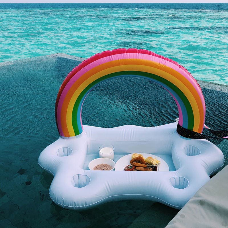 Inflatable Rainbow Clouds Water Bar Arch Rainbow Cup Holder Water Food Bar Ice Bucket Ice Bar Rainbow Cup Holder 4