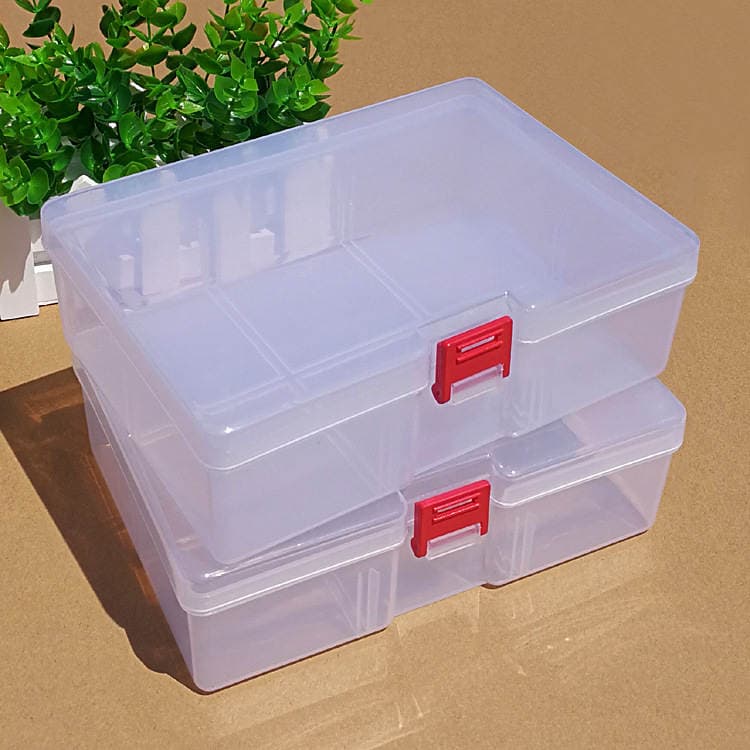 Transparent rectangular plastic empty box electronic components toy hardware tools packaging finishing storage box factory spot 4