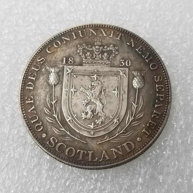 Antique Crafts 1830 Scottish Silver Plated Coin Copy Commemorative Coin Foreign Coin Coin #175 1
