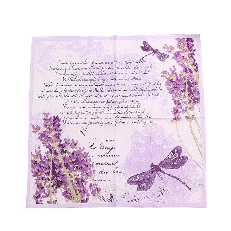Lavanda bənövşəyi çoxməqsədli salfetlər, cırcırama naxışlı 5