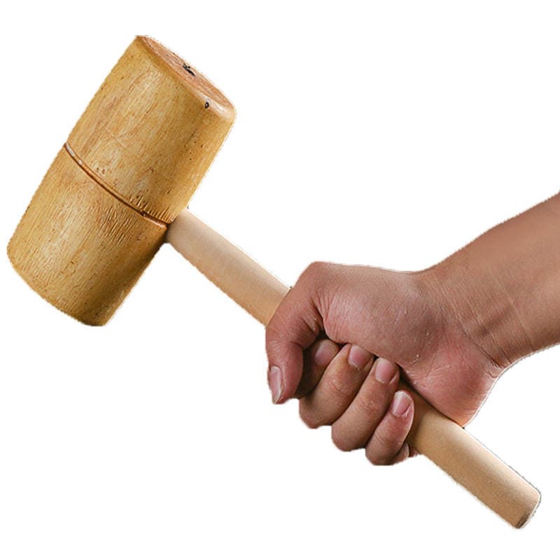 Ağac emalı üçün sarı səndəl ağacından bərk ağac çəkic, taxta qulplu (kiçik/böyük) 5