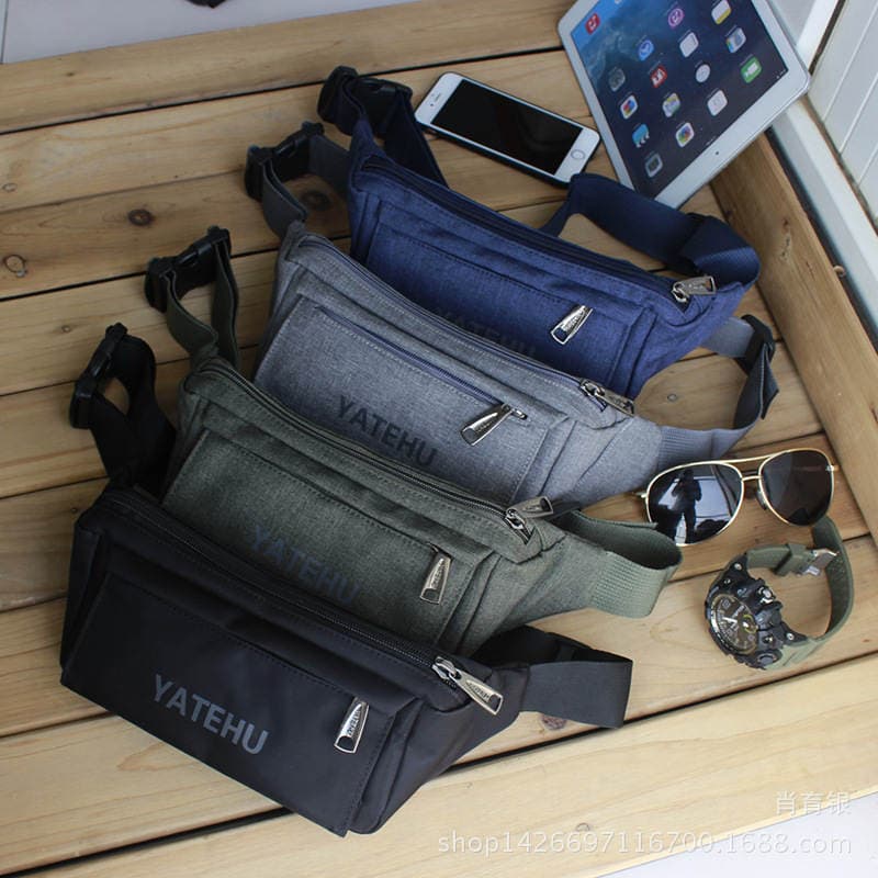 Ate Tiger Fashion Waterproof Oxford Cloth Casual Sports Fit Bag Men's Mobile Phone Small Change Satchel Women's Chest Bag 2