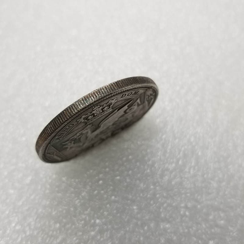 Antik Britaniya 1887 Gümüşü Örtüklü Bürünc Dollar Sikkəsi #164 3