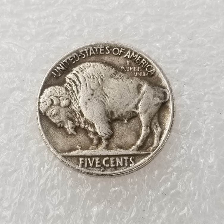 Antique Crafts Wanderer Silver Plated Coin Buffalo Coin Copy Commemorative Coin Foreign Coin Coin #327 2