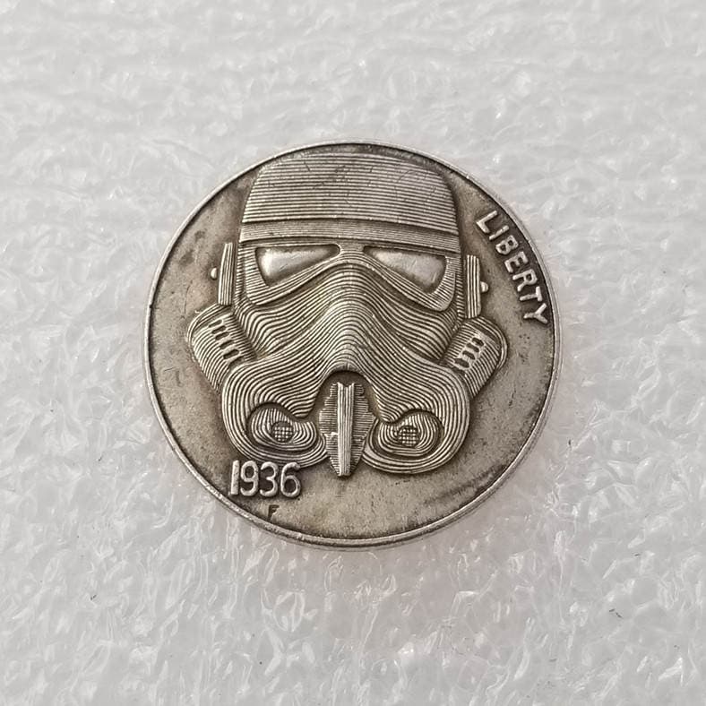 Antique Crafts Wanderer Silver Plated Coin Buffalo Coin Copy Commemorative Coin Foreign Coin Coin #327 1