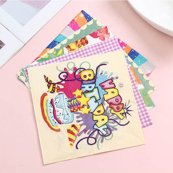 Multi-color multi-purpose printing tissue new fashion napkin cartoon color printing napkin