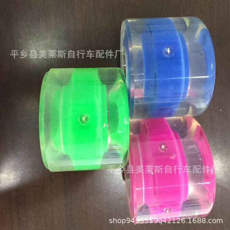 80x24 mm ölçülü PU səssiz, yüksək elastik, işıqlı skuter təkərləri 2