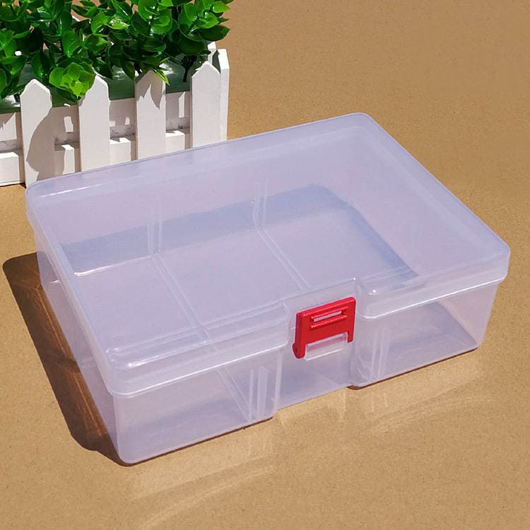 Transparent rectangular plastic empty box electronic components toy hardware tools packaging finishing storage box factory spot 3