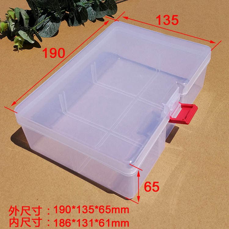 Transparent rectangular plastic empty box electronic components toy hardware tools packaging finishing storage box factory spot 5