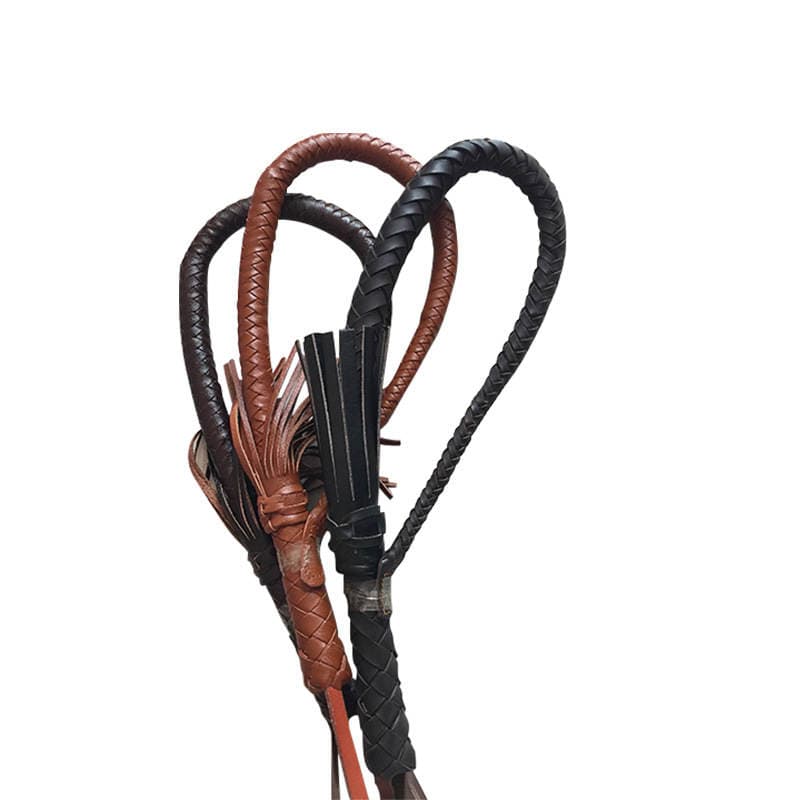 Whip horse riding full leather woven whip cowhide woven whip whip 4