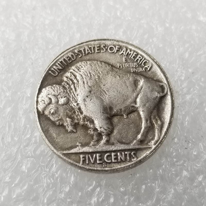 Antik Gümüşü Örtüklü Wanderer Buffalo Xatirə Sikkəsi #343 2