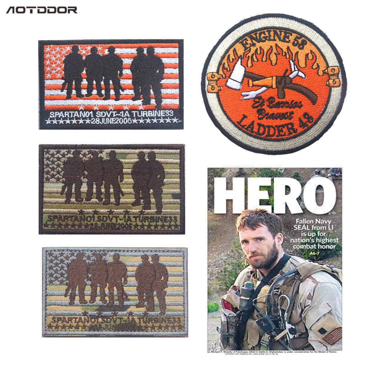 Navy Seals Team 10 Sdvt-1 Ladder 43 Fire Force Badge Embroidered Badge Emblem 1