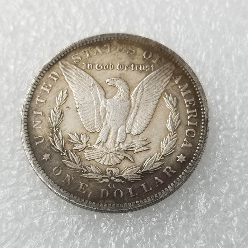 Antique Crafts 1885 Tramp Skull Silver Plated Coin Morgan Coin Replicated Commemorative Coin Foreign Coin Coin 2