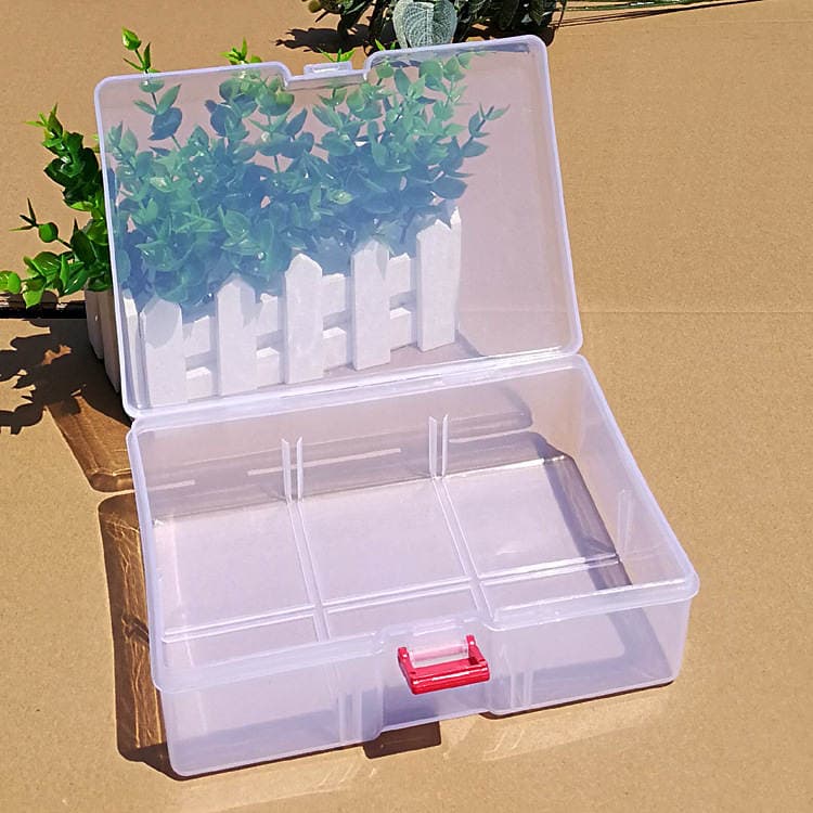 Transparent rectangular plastic empty box electronic components toy hardware tools packaging finishing storage box factory spot 1