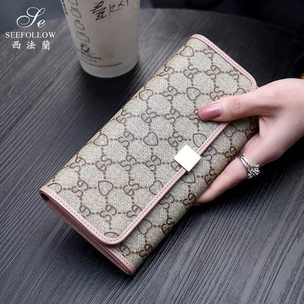 2026 New Model Women's Wallet, Long Style, Genuine Leather, Large Capacity, Cowhide Wallet with Clasp, Multifunctional Clutch, Trendy Leather Wallet