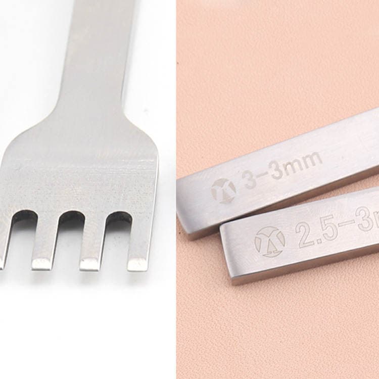DIY leather punching tool leather is cut straight cut hand perforated leather rope cut white steel flat cut 2.5-3mm 3