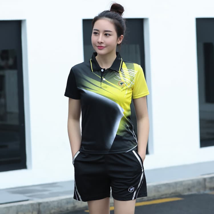 Women's AF002 black top + AK002 white pants
