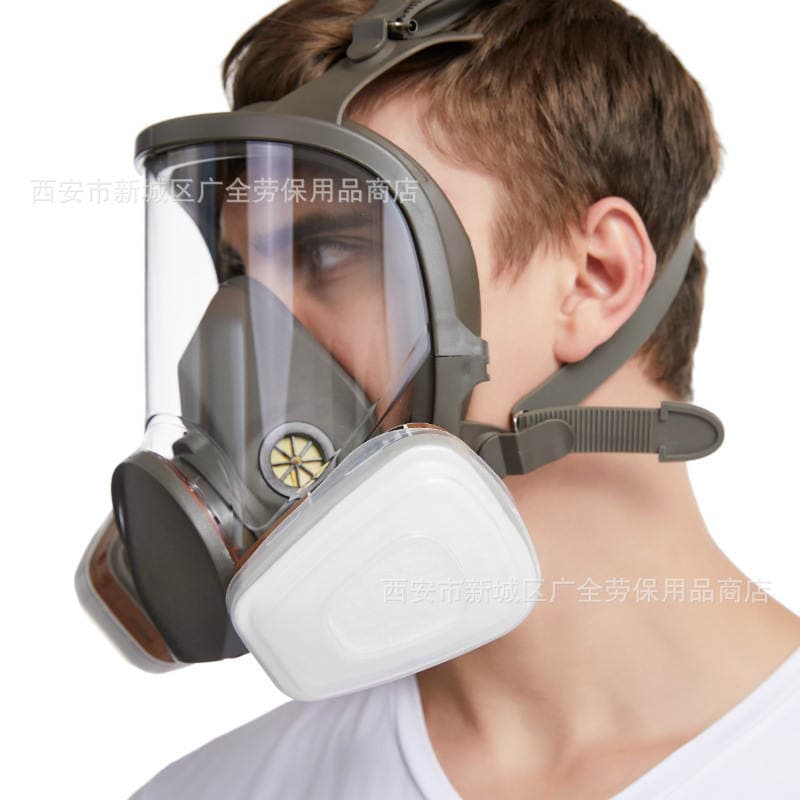 Gas mask spray paint chemical pesticide full mask 6800 fire protection large view silicone gas mask 5