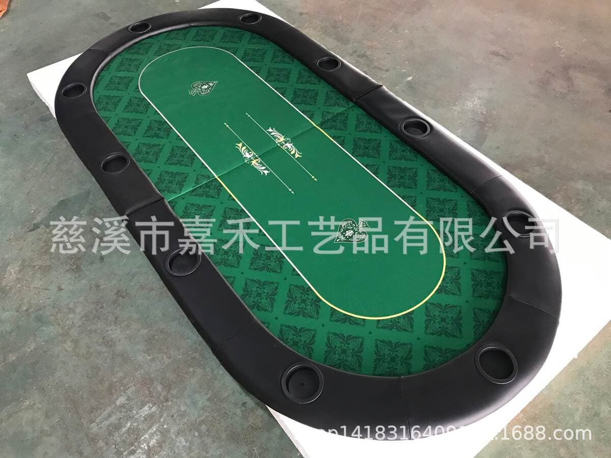 Produced by 2019 Manufacturers, Foldableable Poker Table, Oval Texas Hold'em Tabletop, Can Be Customized with Pictures! 4