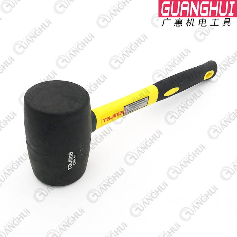 TAJIMA Qara Rezin Çəkic, Lifli Tutacaqla, Plitə Quraşdırması üçün. 5