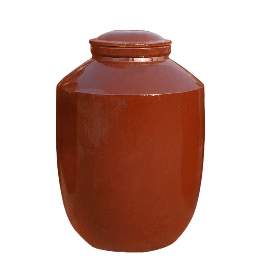 Sichuan Earthenware Red Glaze Wine Jar 100kg Ceramic Wine Jar with Lid Coarse Pottery Wine Jar Mingfeng Pottery Industry 5