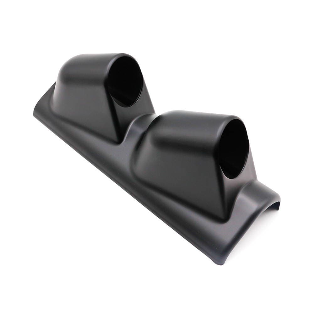 Car modification 52mm double hole instrument frame racing left frame black carbon fiber 2 hole instrument cover 2 inch Universal 3