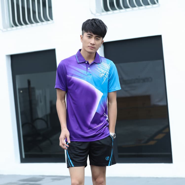 Men's AY002 purple top + AK002 blue edge pants