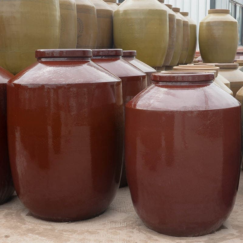 Sichuan Earthenware Red Glaze Wine Jar 100kg Ceramic Wine Jar with Lid Coarse Pottery Wine Jar Mingfeng Pottery Industry 2